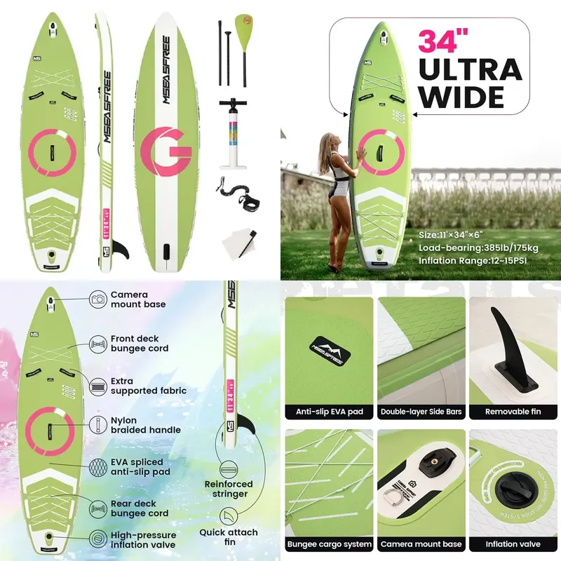 2026 Inflatable SUP Board Multicolored Dropshipping Paddleboard for Adults Beginners Beach Lake River Use