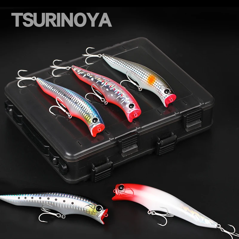 

TSURINOYA 5Pcs 120mm 20g Floating 0-30cm Minnow Bait Set Long Casting Fishing Lure Lure Box Seabass Flounder Saltwater Hard Bait