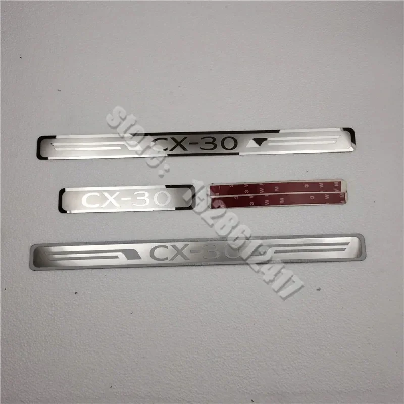 Stainless Steel Rear Bumper Protector Sill Trunk Tread Plate Trim Scuff Plate/Door Sill For MAZDA CX-30 CX30 2019 2020-2024
