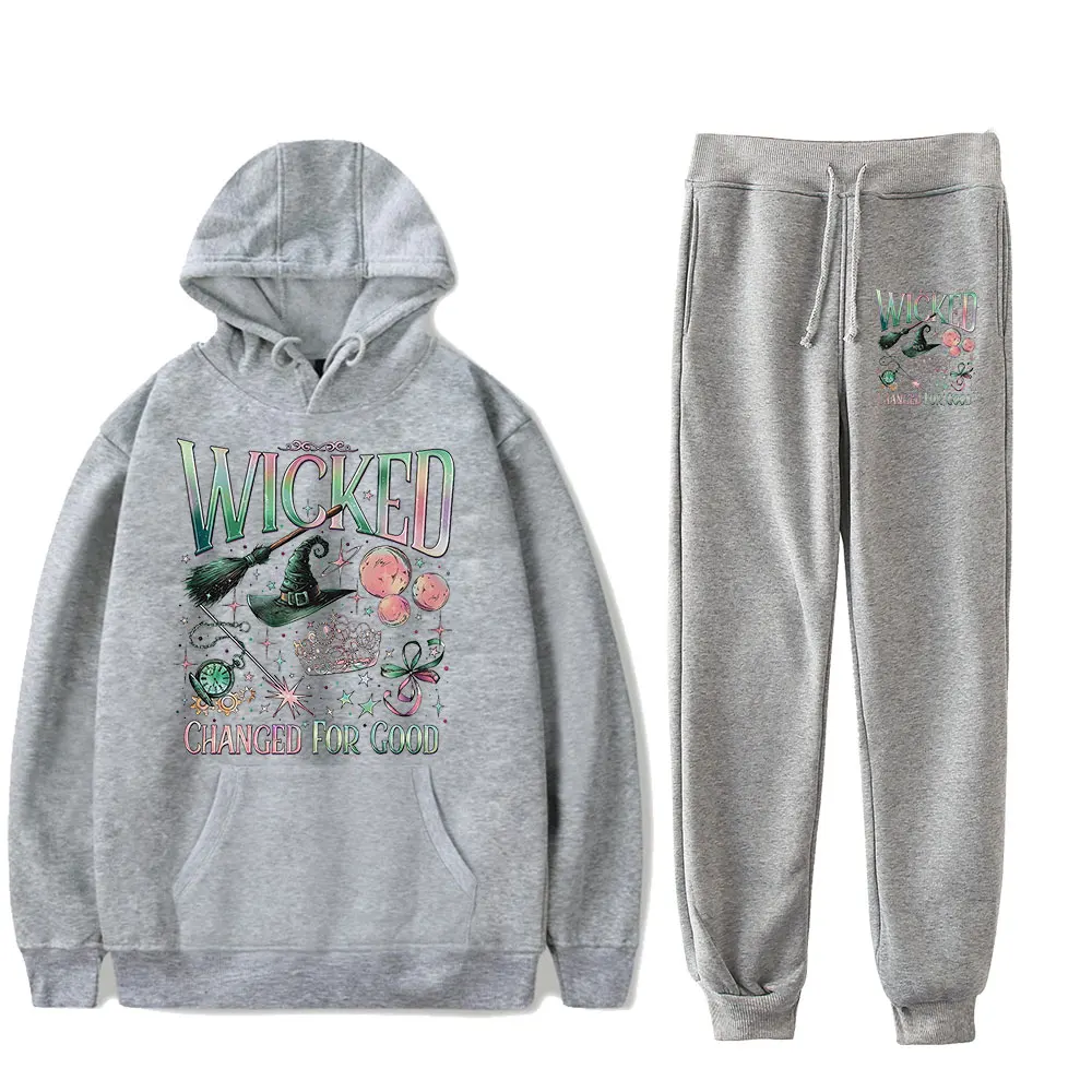 Wicked Changed For Good Vintage 90s PULLOVER moda Merch sudaderas con capucha conjunto deportivo sudaderas con capucha de dos piezas mujeres hombres ropa