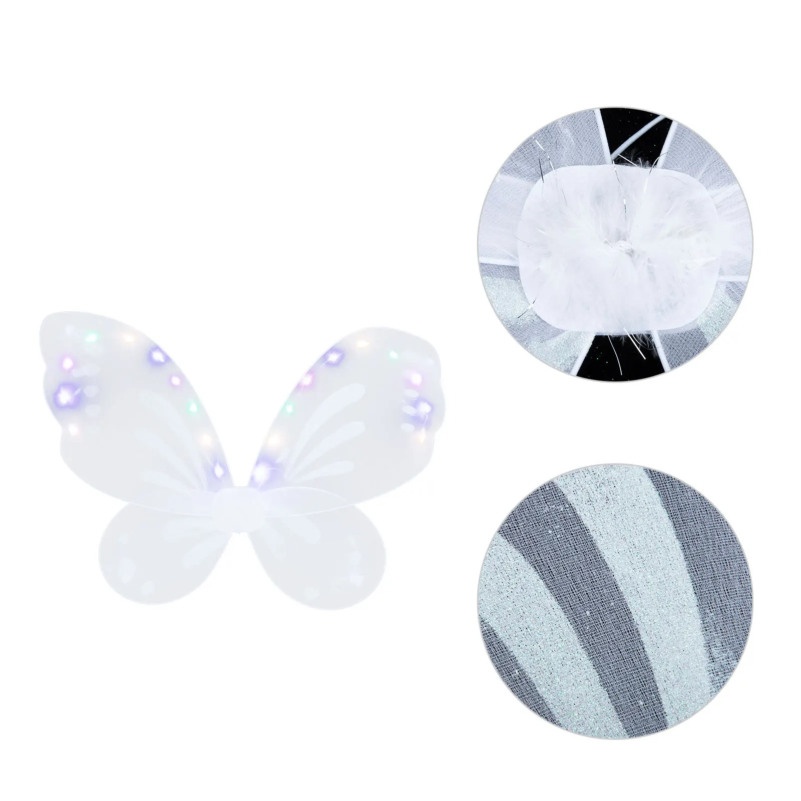 

Lighted Fairy Wing Decorative Butterflies Wings Wear-Resistant Accessory for Cosplay Birthday Party Glowing Wing
