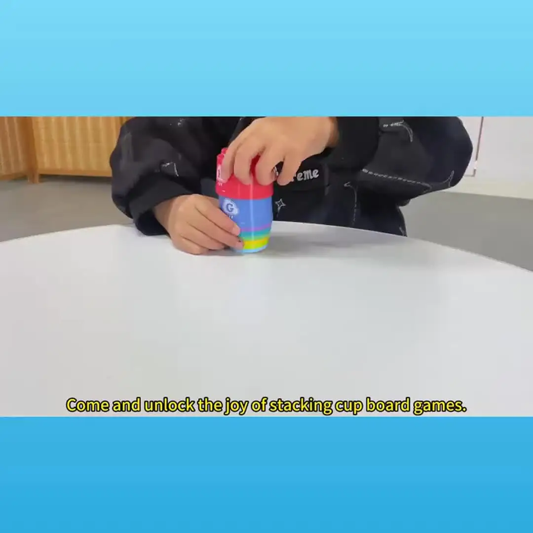Kid Brain Response Battle Fold Cup Hand Speed Competition Fold Cup Baby Stack Game Early Education Puzzle Train Board Games Toy