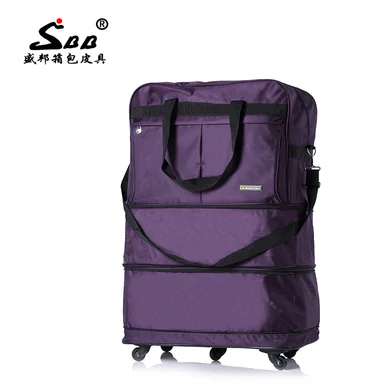 36 Inch Large  Expandable Rolling Luggage Bag Foldable Travel Trolley Bags with 5 wheels Spinner Suitcase oxford Rolling Dufflel