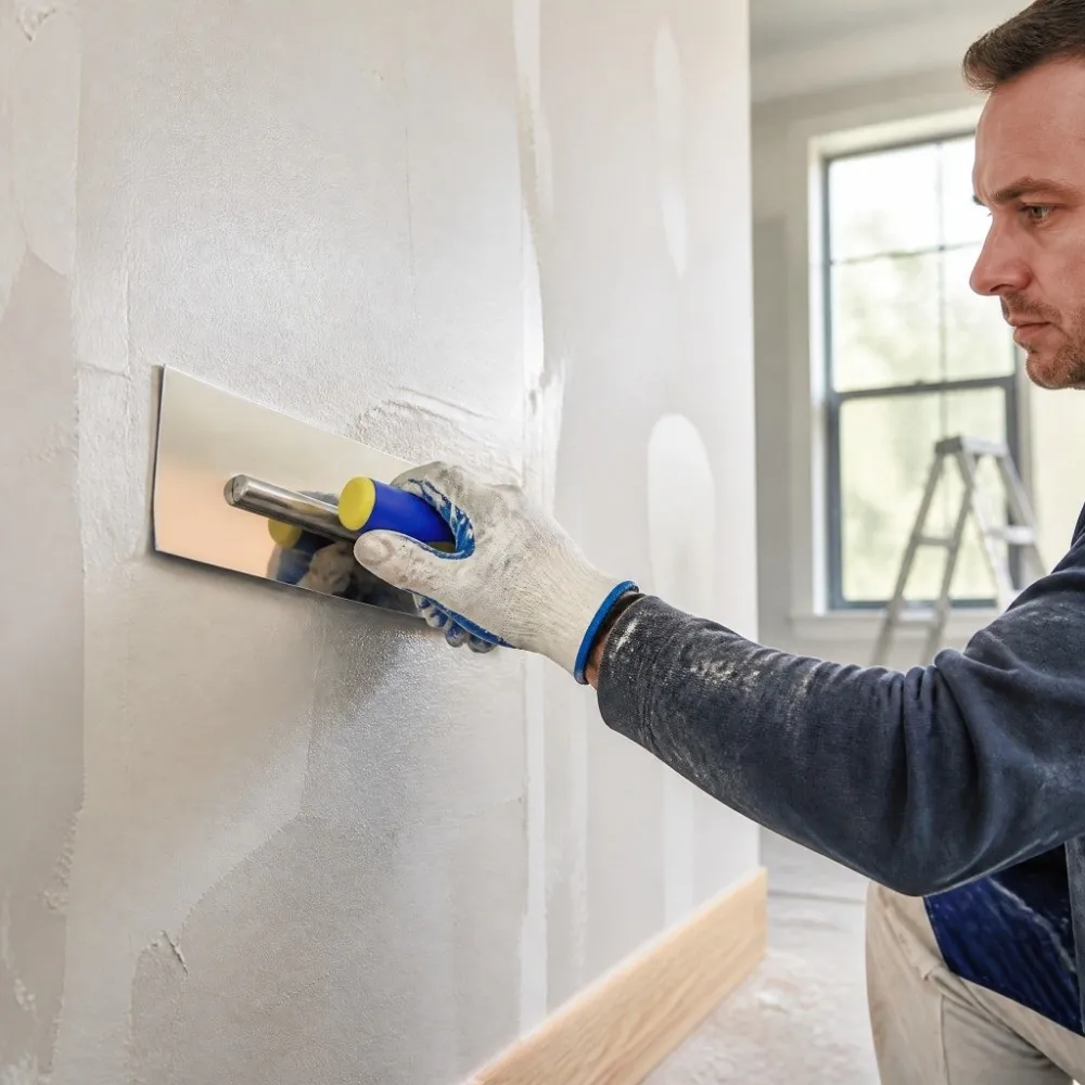 300mm Plastering Trowel Stainless Steel Extruded Magnesium Grout Float Ergonomic Handle Smooth Finish Skimming Trowel