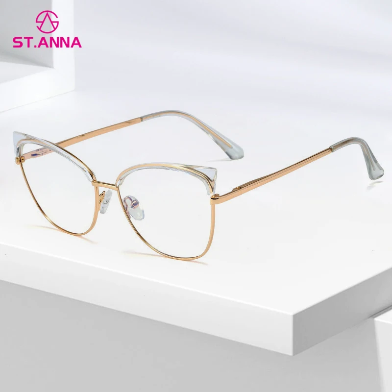 

Очки ST.ANNA с защитой от синего света, прозрачные оправы, женские очки с линзами, женские линзы с диоптриями