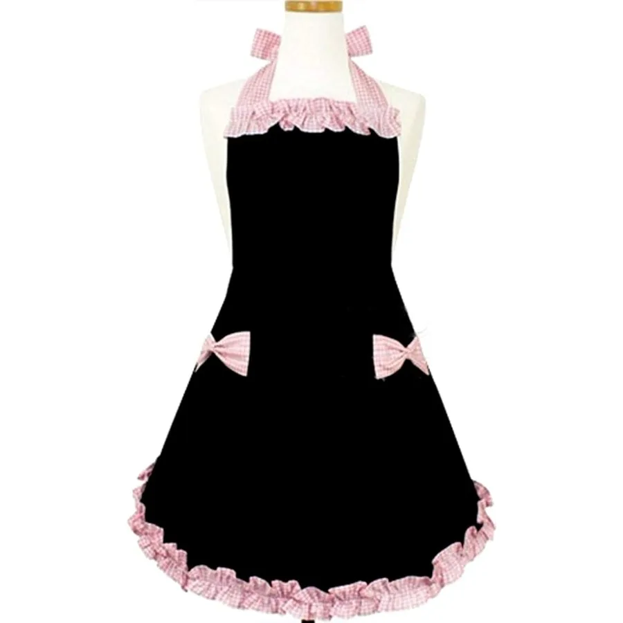 

Cute Fashion Aprons for Women Girls Waitress Cng Restaurant Kitchen Home Cng Chef Bib Apron Dress Gt Black
