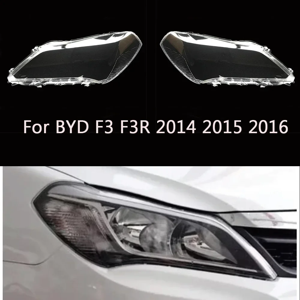 

HTTCY For BYD F3 2014 2015 2016 front Car Headlight Cover Lens Shell Lampcover Lampshade Headlamp housing