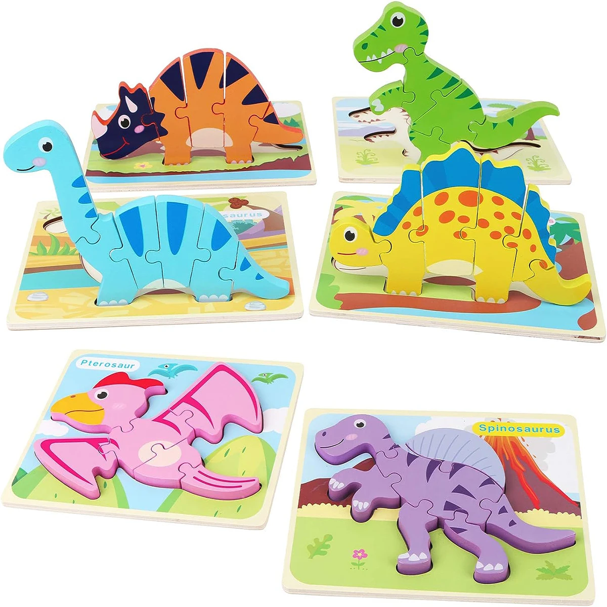 

3D dinosaur grab board puzzle,puzzle wooden early education toys,developed to cultivate and exercise children's thinking ability