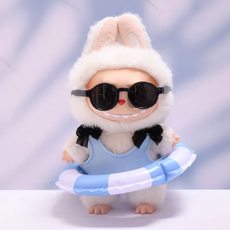 

Swimsuit Swimming Ring Cute 17CM Pendant Labubu Doll 1st 2nd and 3rd Generation Labubu Doll Accessories Outfit Doll Clothes