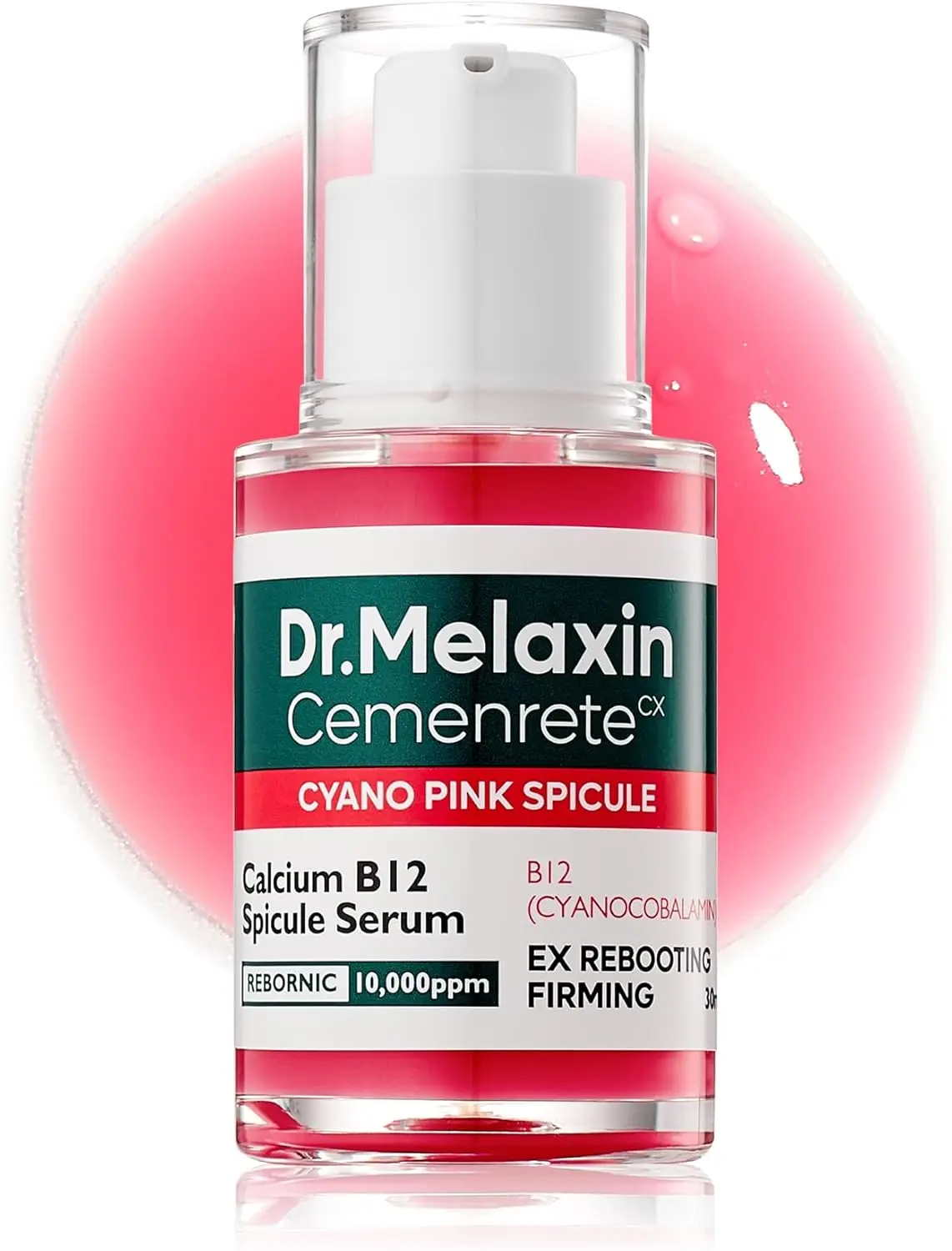 Skincare Dr.Melaxin Soro Cemenrete Cyano Pink Spicule com Cálcio, aperto dos poros refina os poros soro de aperto 1,01 fl. onças.