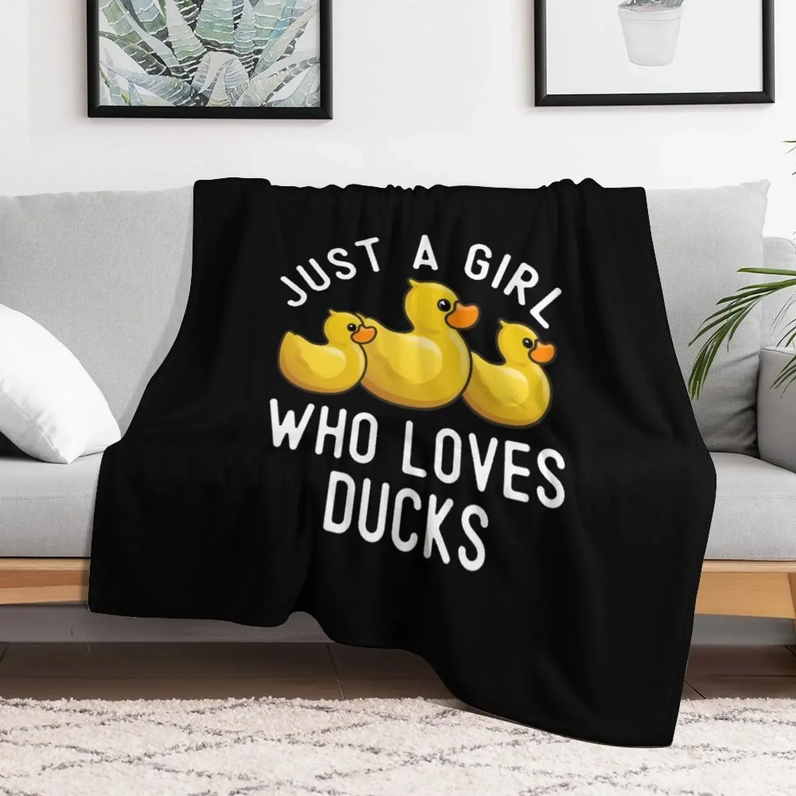 

Duck Lover Just A Girl Who Loves Ducks Cute Duck Gifts for Women Girls Throw Blanket Vintage for winter Plush Blankets
