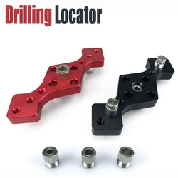 6/8/10mm Vertical Pocket Hole Jig Woodworking Dowel Drill Guide Self Centering 3-Hole Drill Bit Guide Jig Positioner Locator