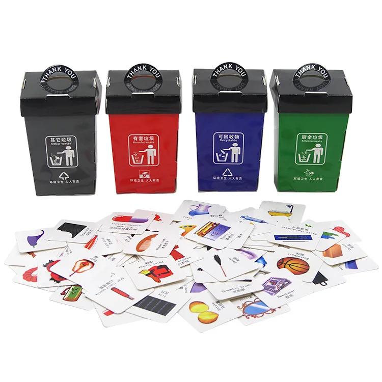 Garbage Classification Toy Trash Can Early Educational Teaching Aid Knowledge Game Mini Trash Can Learn Life Skills