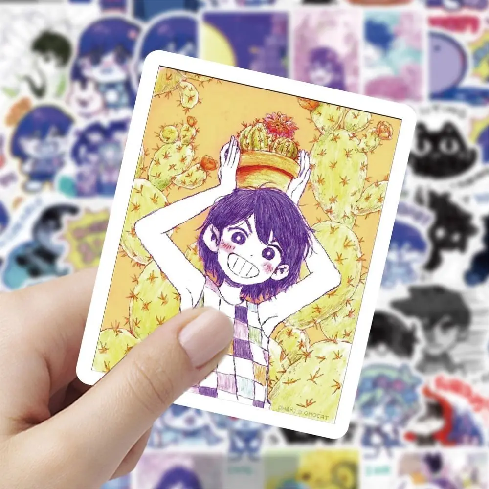 Omori Sticker Anime Aubrey Kel Hero Basil Mari Stationery Stickers Cartoon Diy Handbook Water Proof Student School Supplies Gift
