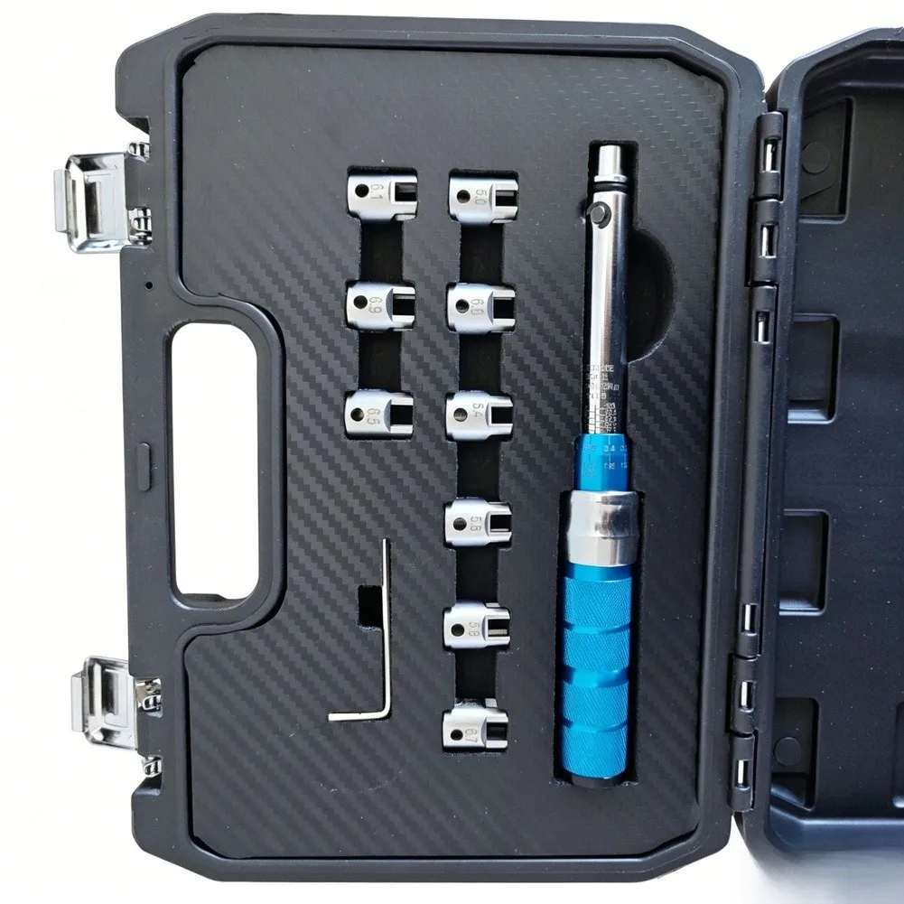 2-10NM Spoke Torque Wrench Set 11pcs With Interchangeable Heads For Motorcycle Dirt Bike Wheel Spoke Adjustment Tool