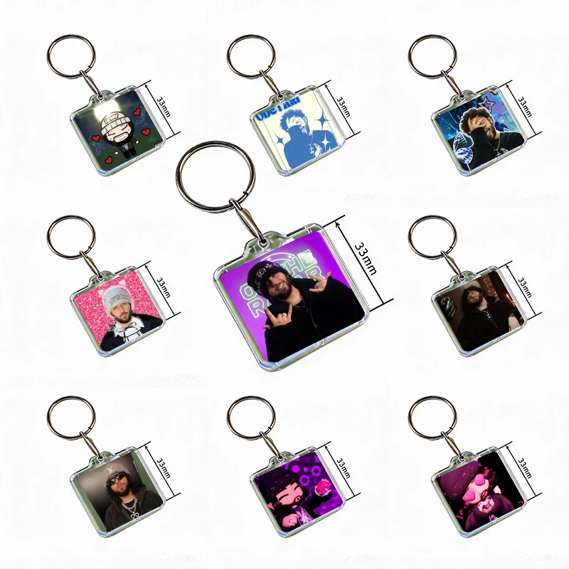 Rapper O-Odetari Creative Acrylic Keychain Handmade Hanging Ornaments Clothes Backpack Decoration Accessories Gifts with Friends