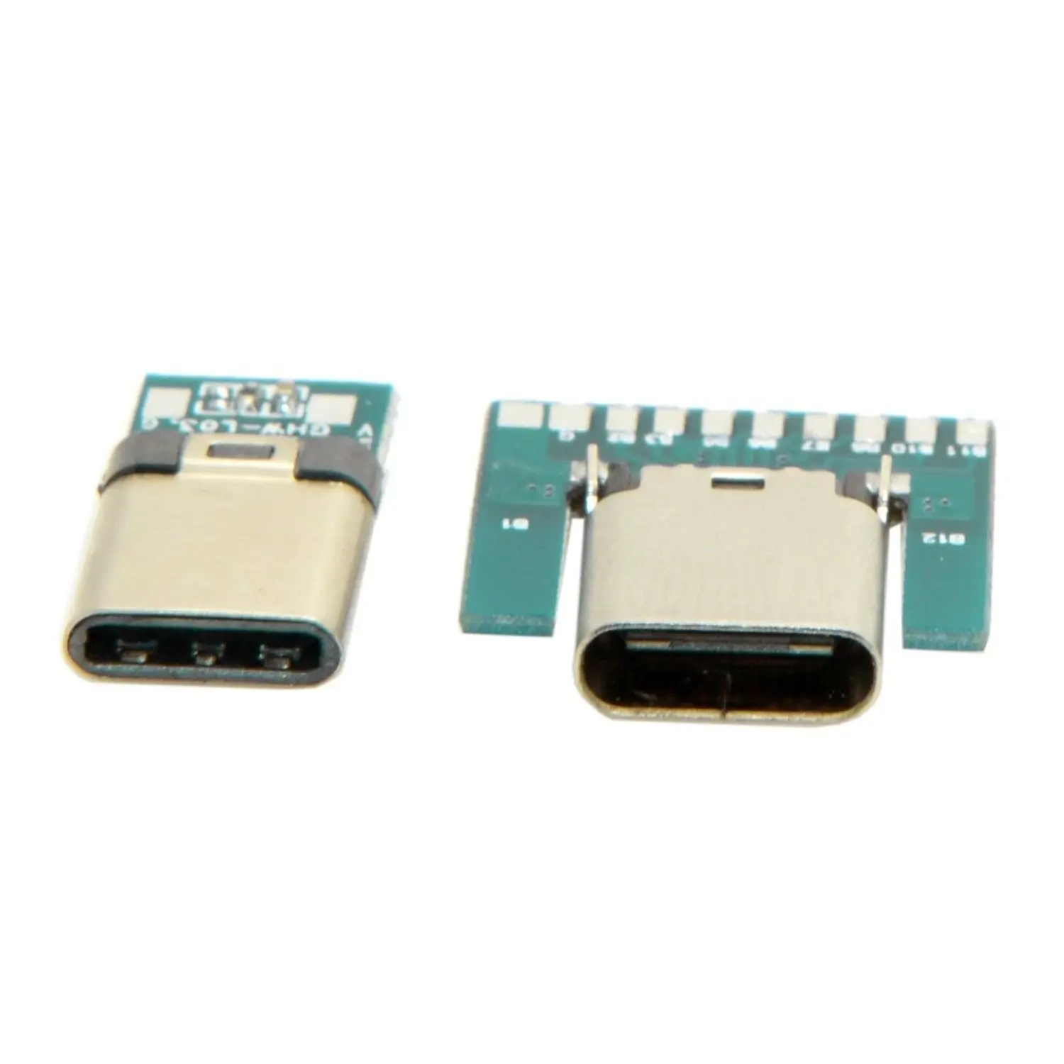 USB 3.1 Type C Connector 24 Pins Male Female Socket Receptacle Adapter To Solder Wire & Cable 24P PCB Board Support