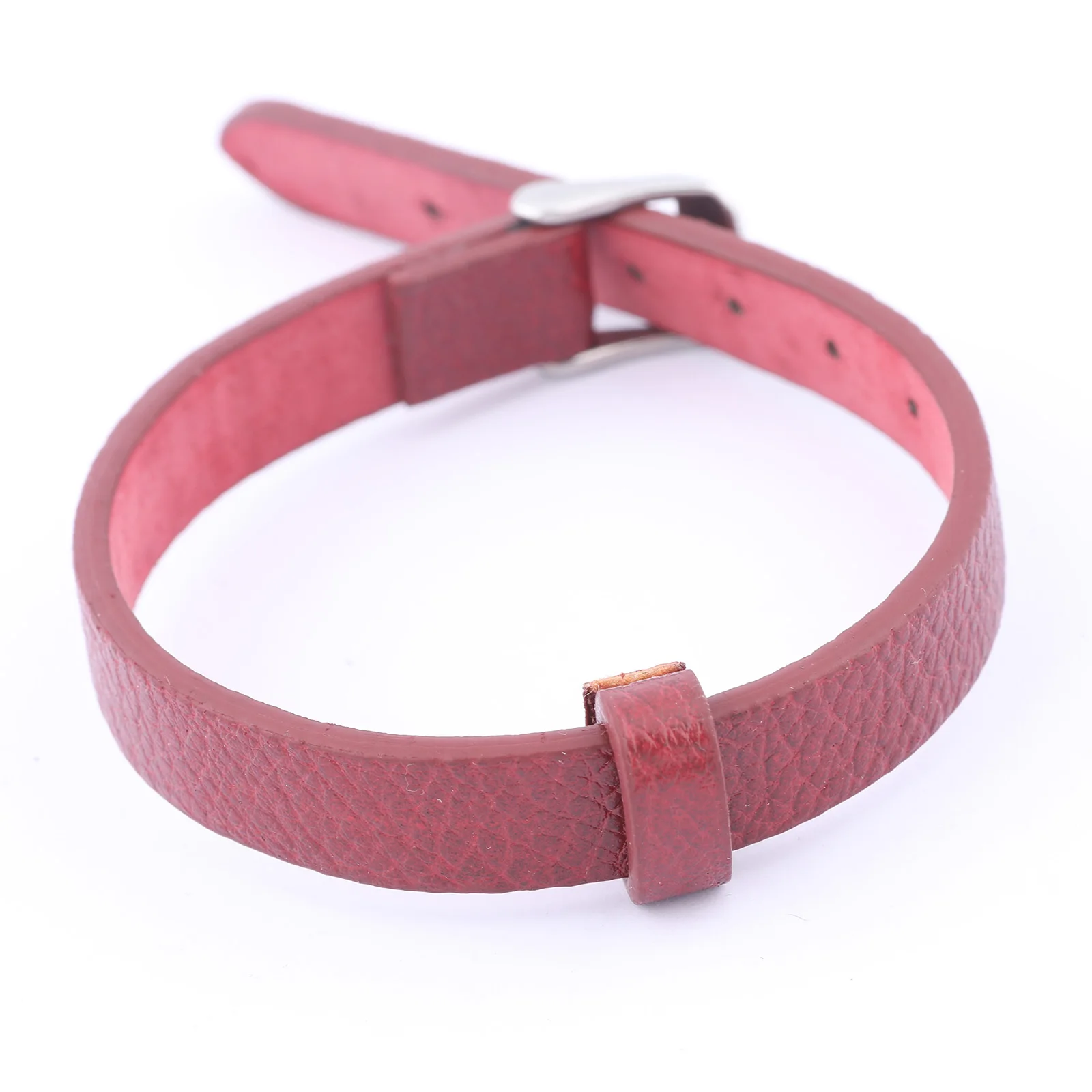 5pcs Flat Leather Bracelet Strap Diy Adjustable Wristband For Bracelets Jewelry Making Supplies 10.5mm Wide 2.5mm Thick