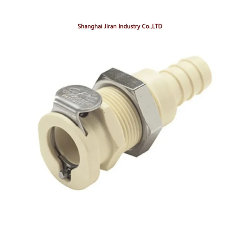 

CPC PLCD1600612 Valved Panel Mount Hose Barb Coupling Body 3/8 IDBarb
