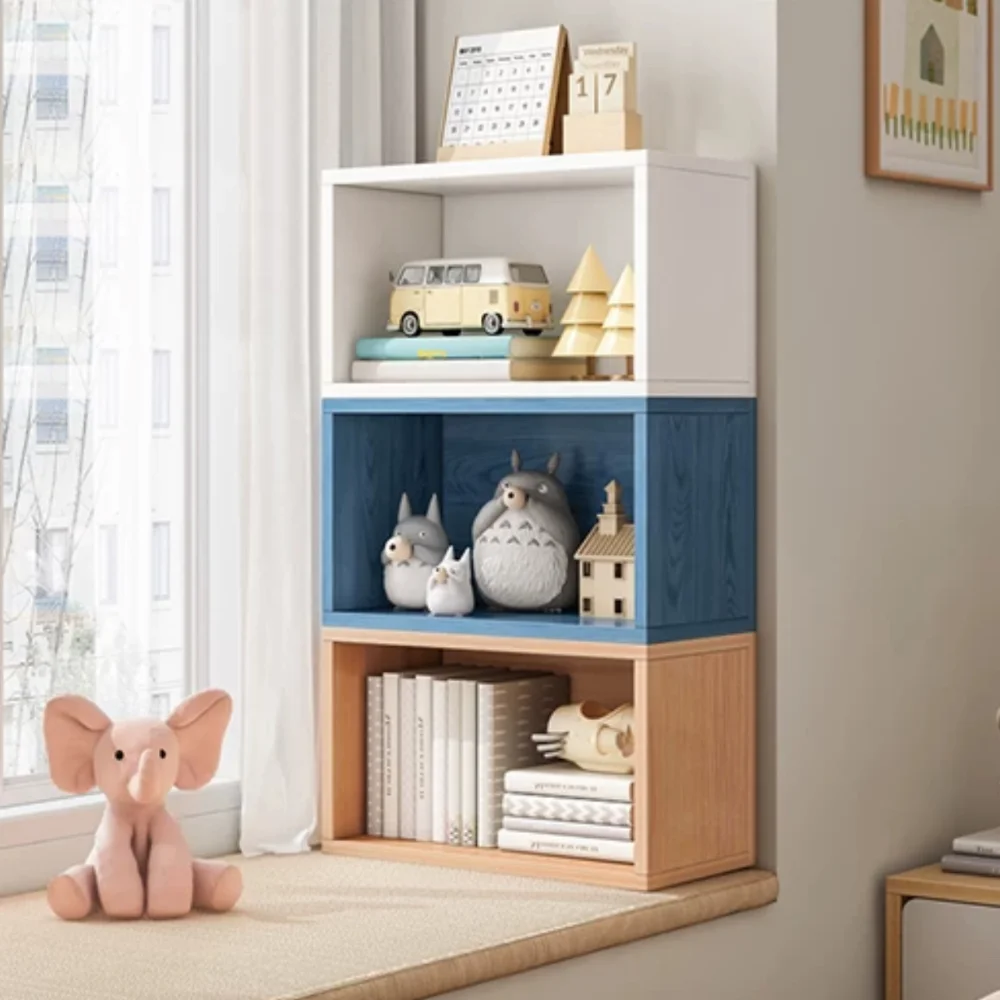 Simple Modern Floor Bookshelf Shelf For Living Room Bedroom Home Student Combination Bookcase Children's Simple Storage Shelf