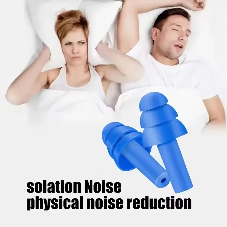 20/1Pair Ear Plugs Sleeping Noise Cancelling Reusable Silicone Sound Block Earplugs Summer Waterproof Swimming Ear Plug With Box