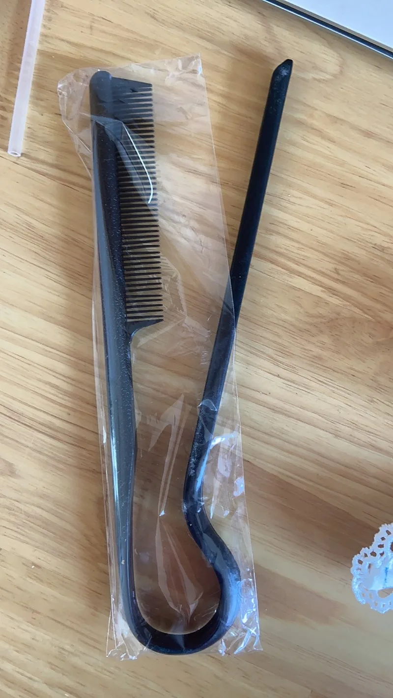 1Pc Hairdressing V-Comb Messy Hair Finishing Straightening Splint Comb - Hairs Styling Tool Clip Special for Hair Wigs Black Hot