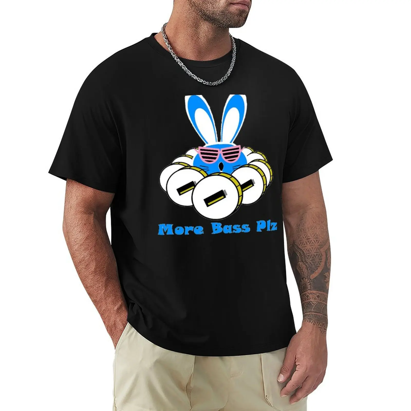 Battery Bunny More Bass Plz T-Shirt luxury t-shirt custom shirt sweat fitted t shirts for men