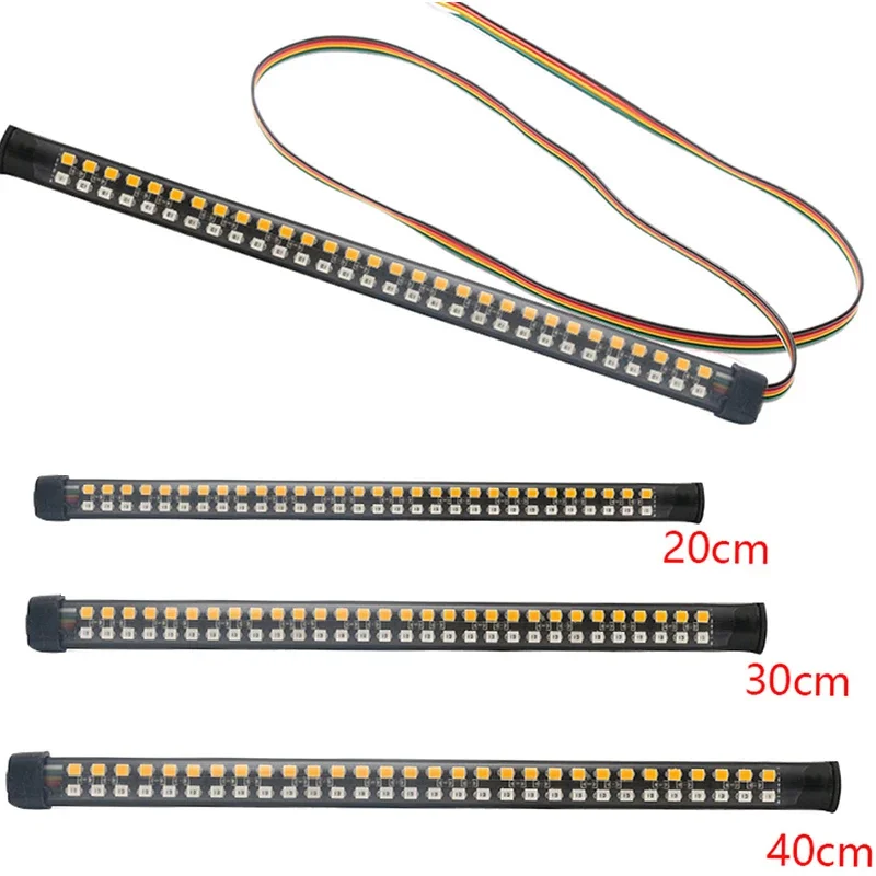 Universal Motorcycle Stripe Light, Tail Brake, Stop Turn Warning Signal, Iluminação De Sinal, Super Bright Lamp 12V