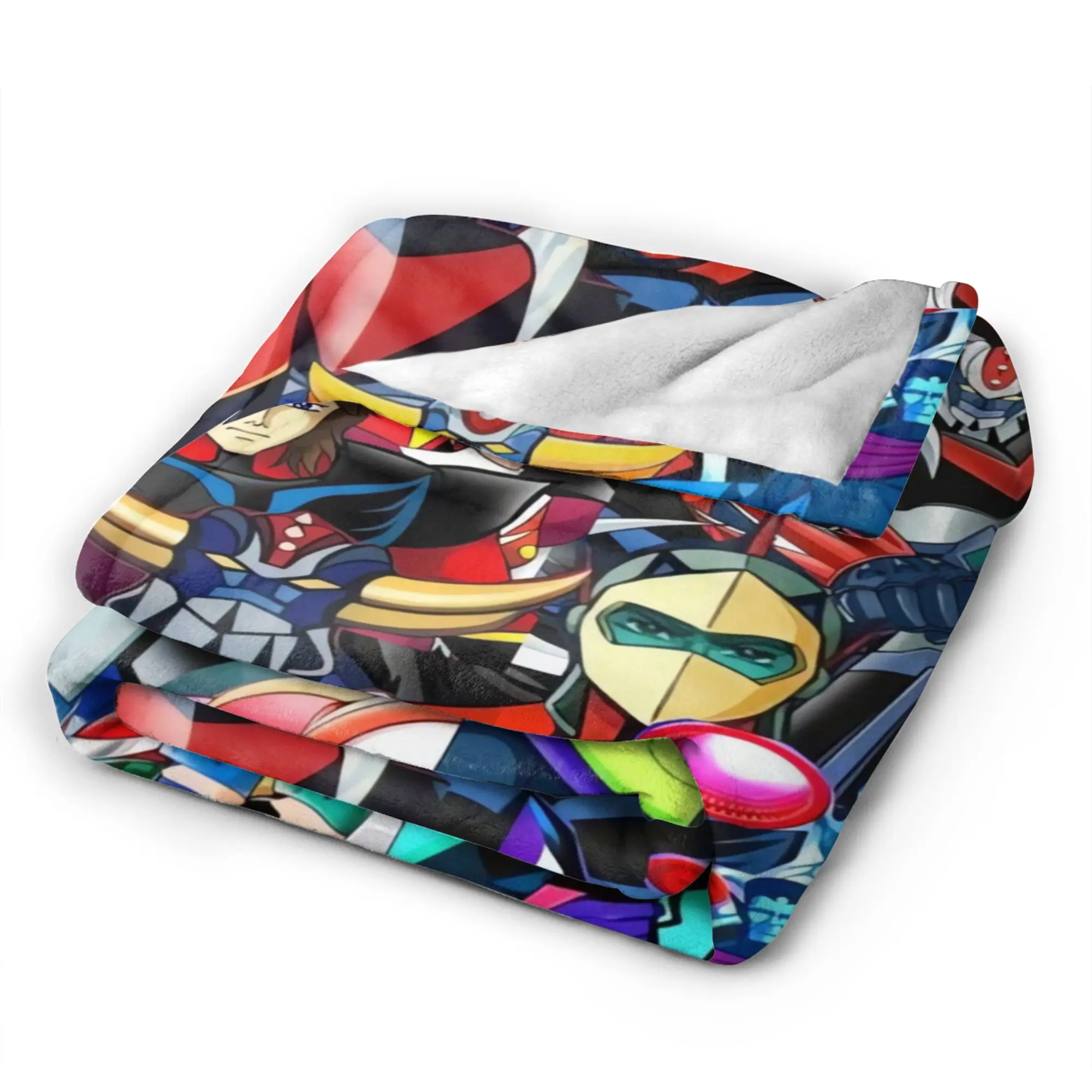 Warm Soft Blanket Children Picnic Ufo Robo Grendizer Goldorak Throw Blanket  Flannel Bedspread For Home Decor Sofa Bed Cover