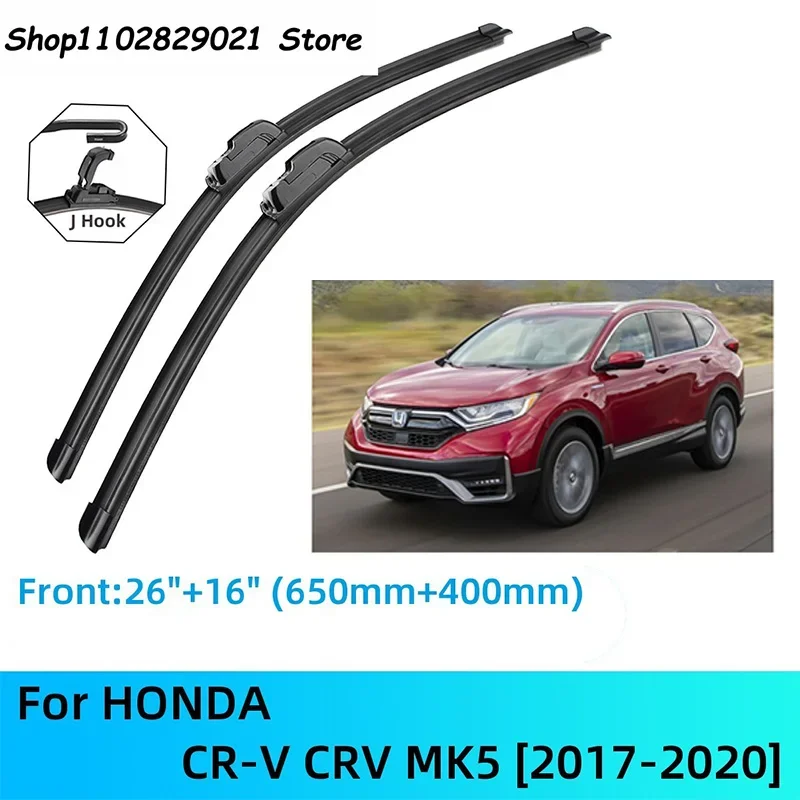 

For HONDA CR-V CRV MK5 Front Rear Wiper Blades Brushes Cutter Accessories J U Hook 2017-2020 2017 2018 2019 2020