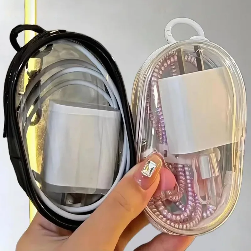 Waterproof Transparent Cable Storage Bag Earphone USB Charging Cord Organizer Case Gadgets Bag Pouch Electronics Accessories