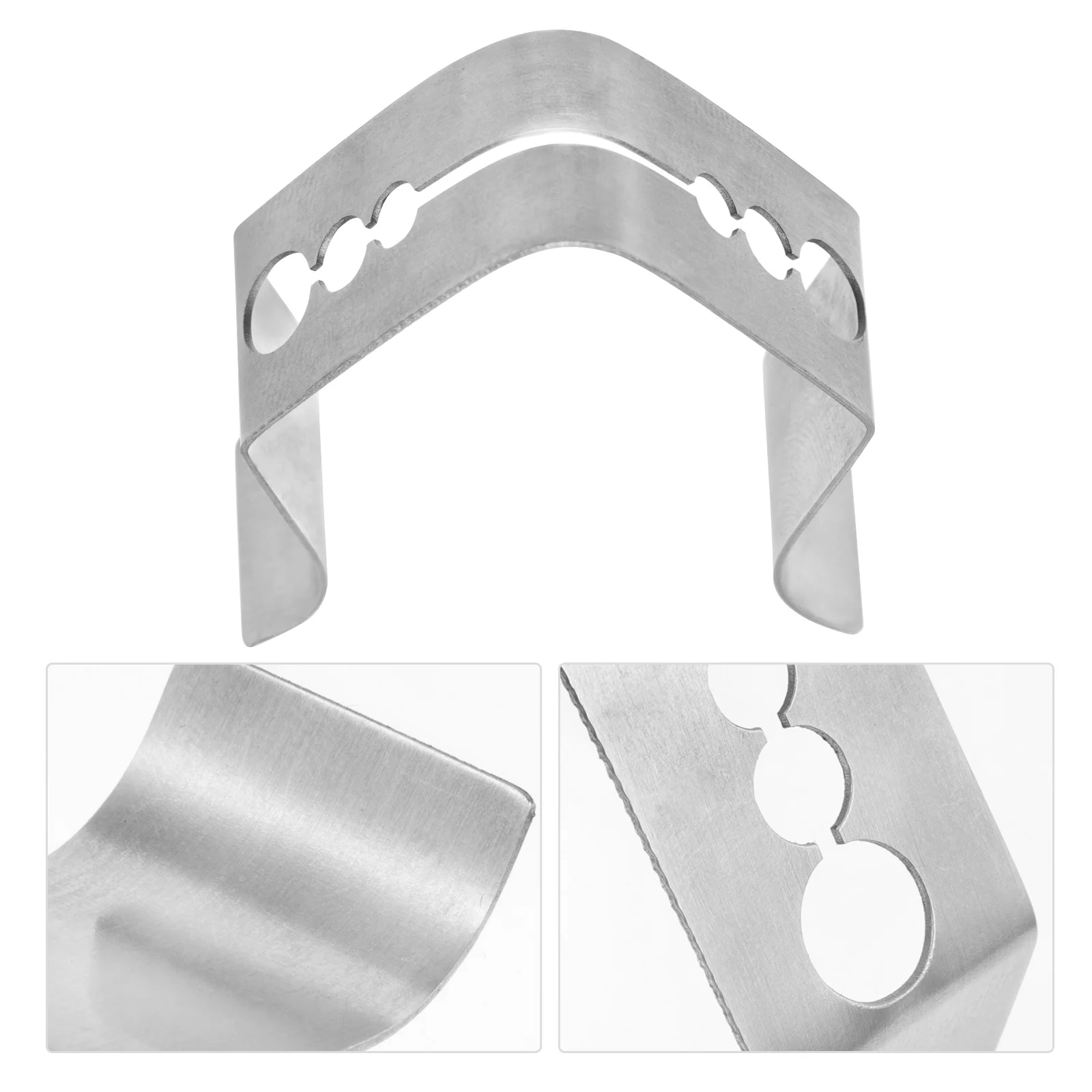 

2 Pcs Thermometer Fixing Clip Bbq Accessories Clamp Meat Holder Temperature Probe Stainless Steel Grill Food