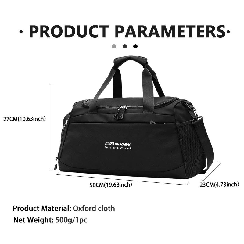 Car Logo Fitness Storage Bag Travel Tote Casual Crossbody Bags For Honda Mugen Power Typer Civic Accord CRV view 6