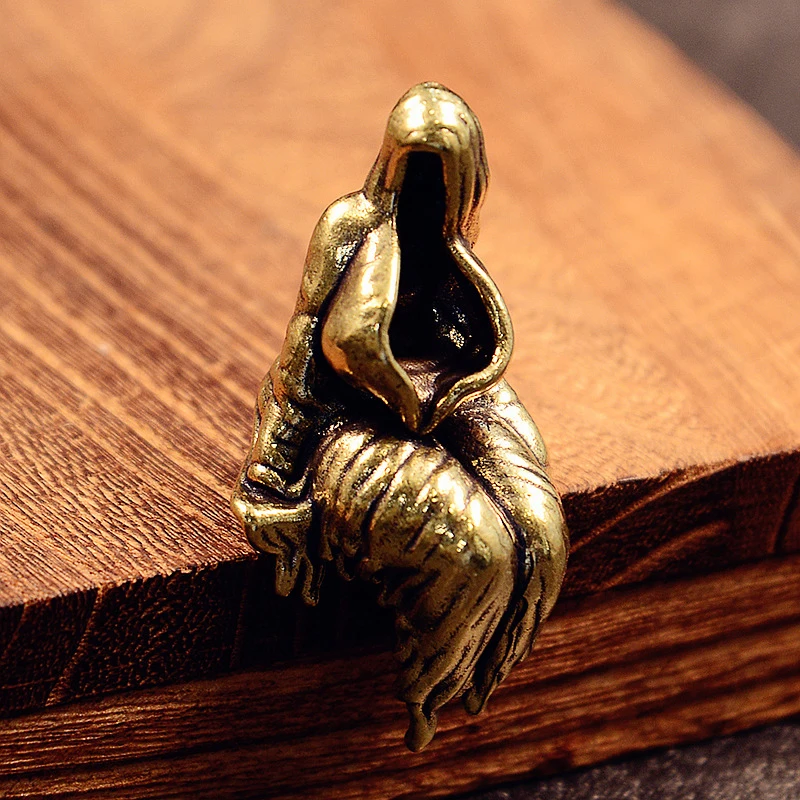 خمر النحاس شبح آلهة تمثال الهيكل العظمي ماج تمثال منضدية زخرفة مصغرة هالوين ديكور المنزل الحرف هدية #2