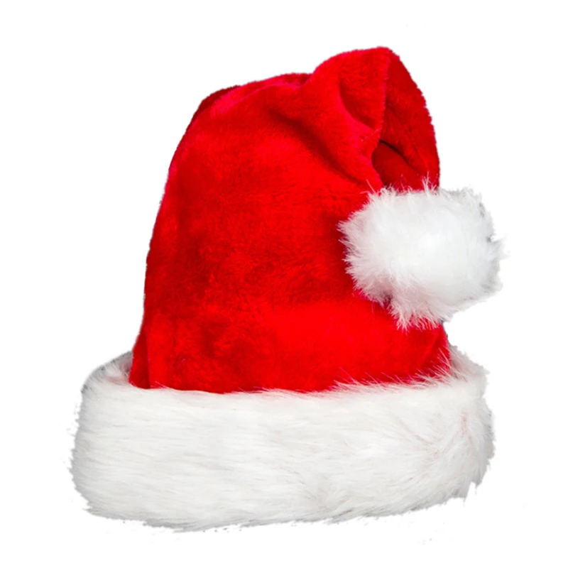 Natal papai noel chapéu de natal longo pelúcia feriado chapéu vermelho para adultos unisex 2025 ano novo fontes de festa festiva