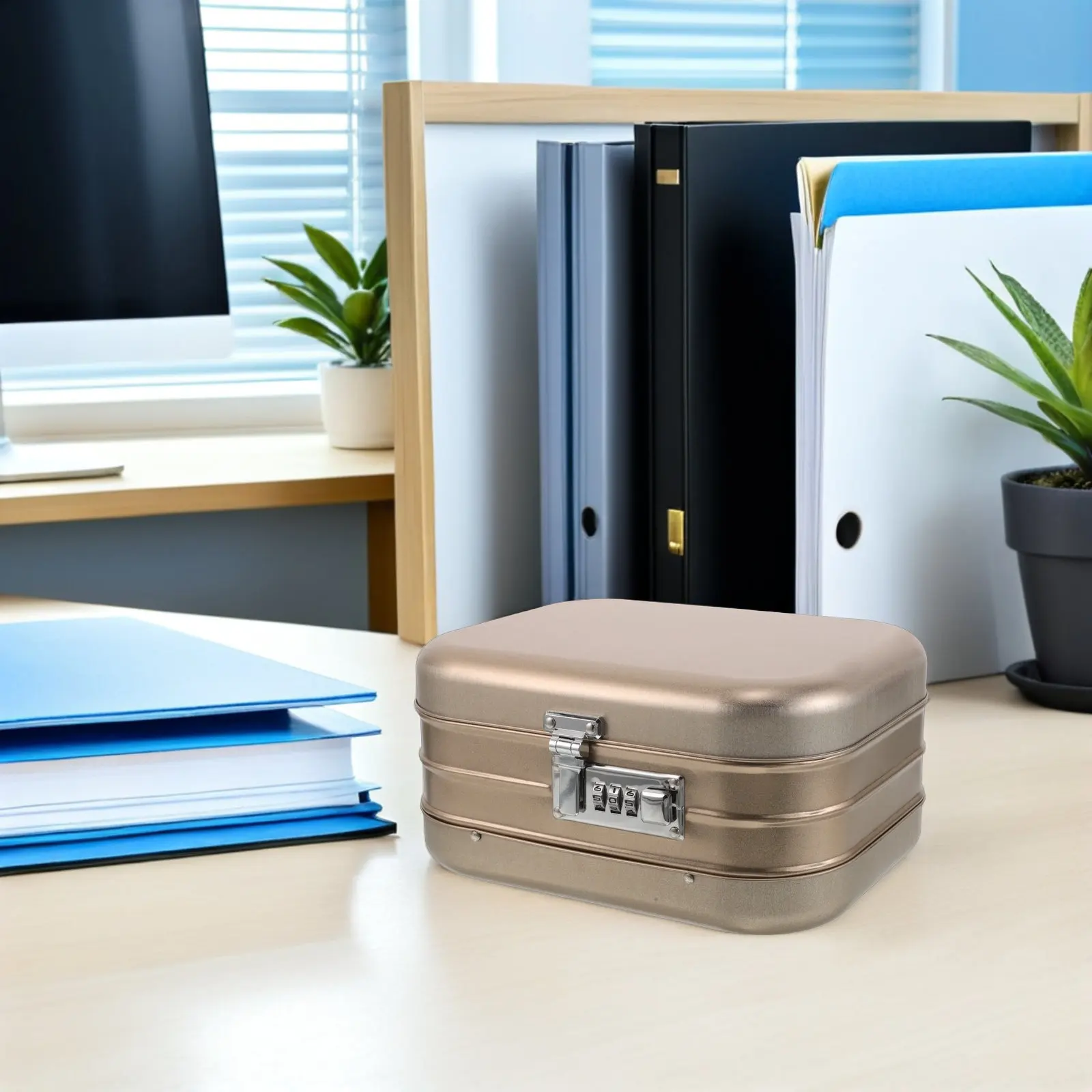 Rectangle Tinplate Lock Box Combination Lock Lockable Storage Container Jewelry Memory Keepsake Organizer Souvenirs