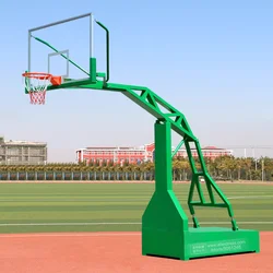 Adults Standard Mobile Green Basketball Hoop Stand Rack Basket Ball Games School Indoor Outdoor Sports Center Fitness Equipment