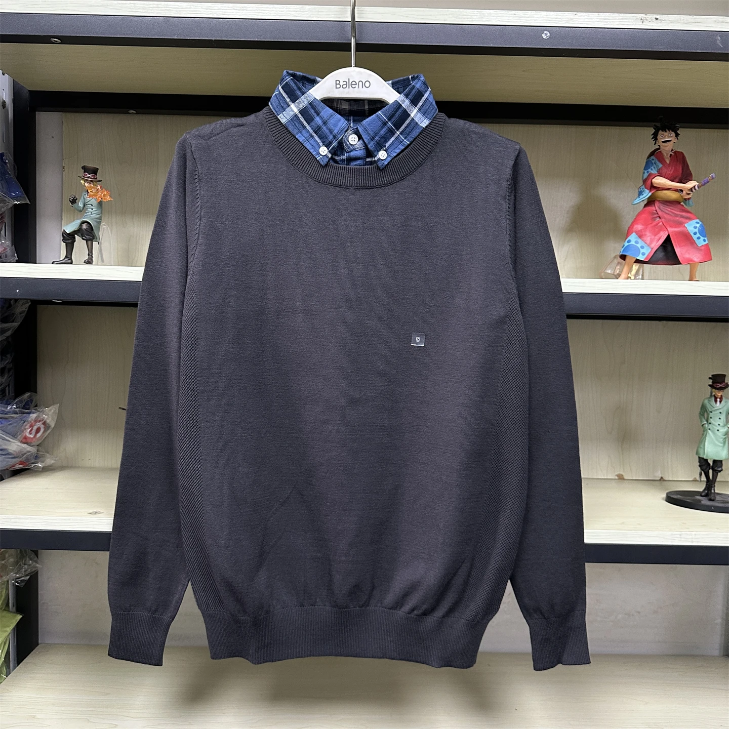 

Мужской вязаный лоскутный топ Bal, простой длинный све, осень-зима, Новое поступление, облегающий повседневный модный молодежный активный костюм