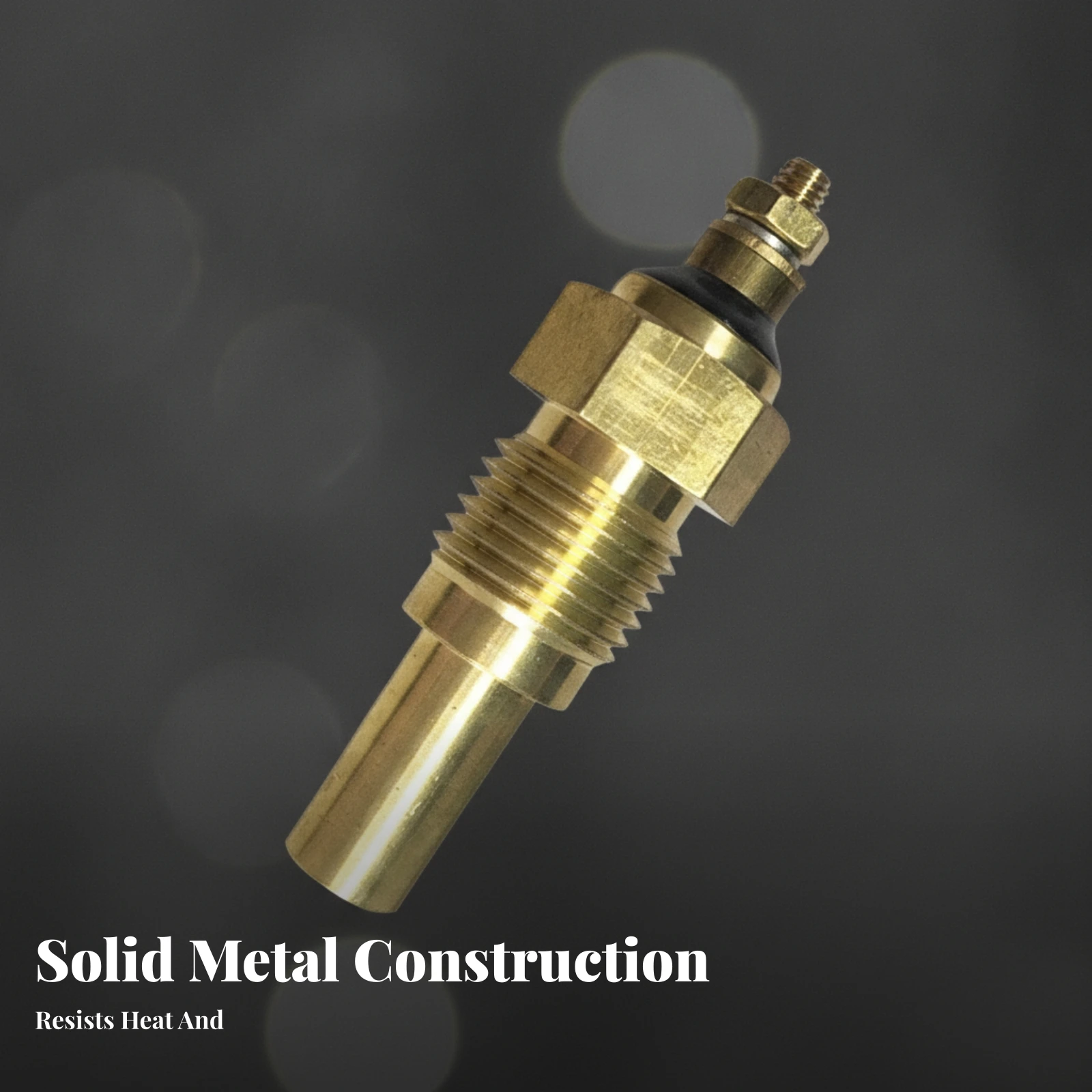 Water Temperature Sensor Brass Engine Coolant Temperature Sensor Automotive Reliable for Repair Shops, Excavator Maintenance