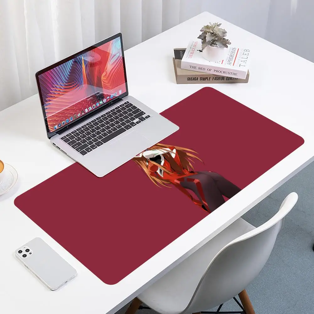 Cute Eva Asuka Fashion Mouse Pad Large Anime Desk Mat Luxury Desktop Cartoon Gaming Gamer Keyboard Office Computer Soft Cushion