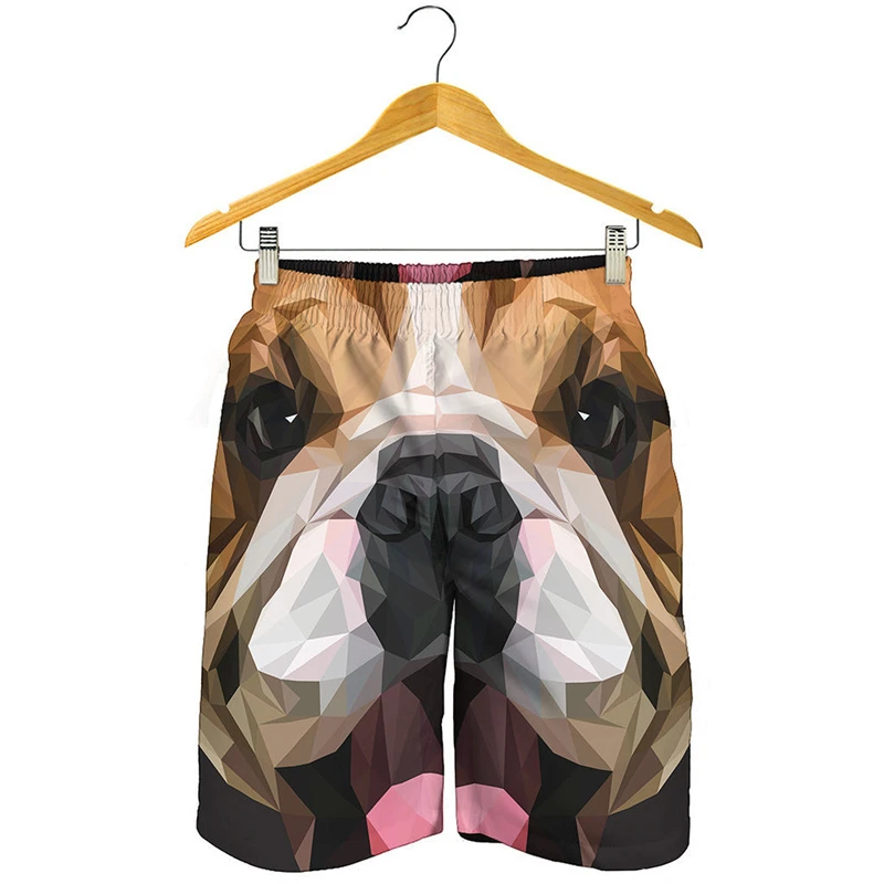 Ugly Animal Dog 3d Print Shorts For Men Casual Holiday Street Clothing Short Pants Cartoon Pattern Summer Quick Dry Swim Trunks