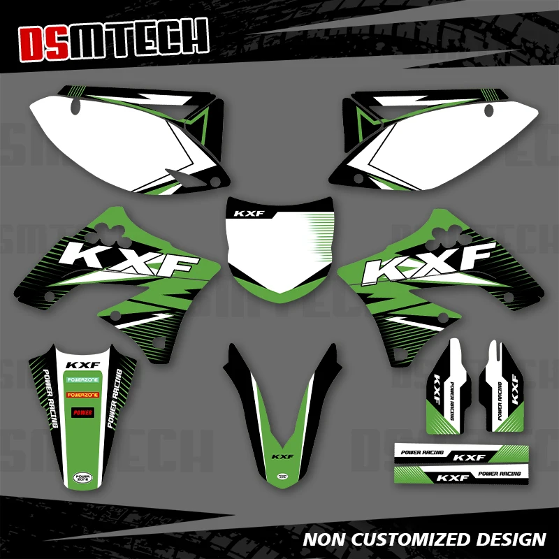 

DS For Kawasaki KX250F KXF250 KXF 250 KXF 2009 2010 2011 2012 Full Graphics Decals Stickers Motorcycle Background Custom Number