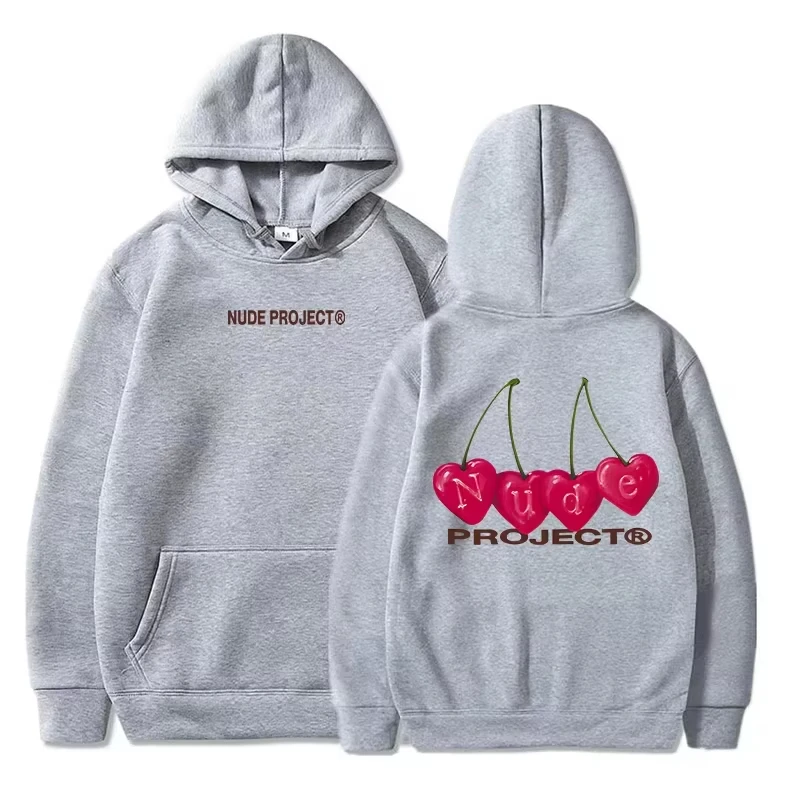 Nude Project Women Hoodies Winter Print Pullover Hooded Sweat Shirts Brand Joggers Long Sleeve Luxury Fleece Sweatshirt Tops