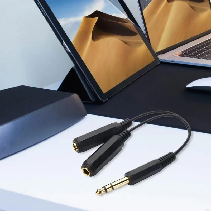 28te 1/4 дюйма до 6,35 мм мужской кабель с расщеплениями, от 6,35 мм до двух 6,35 мм моно -кабеля