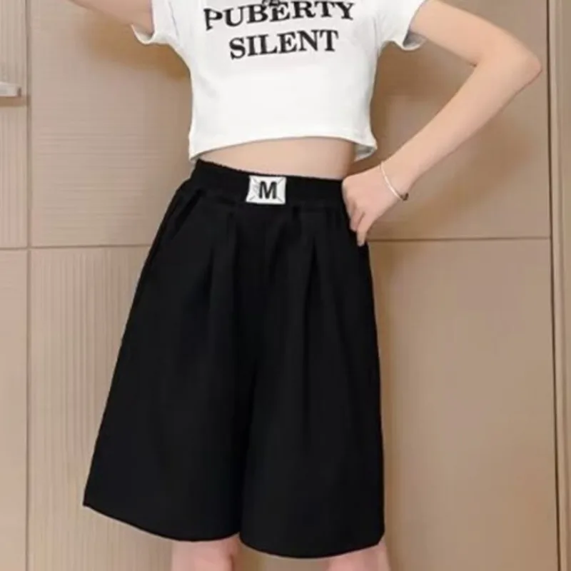 

Girls' Shorts Summer Thin Style New Trendy Children's Capris Casual Summer Girls' Ice Silk Pants