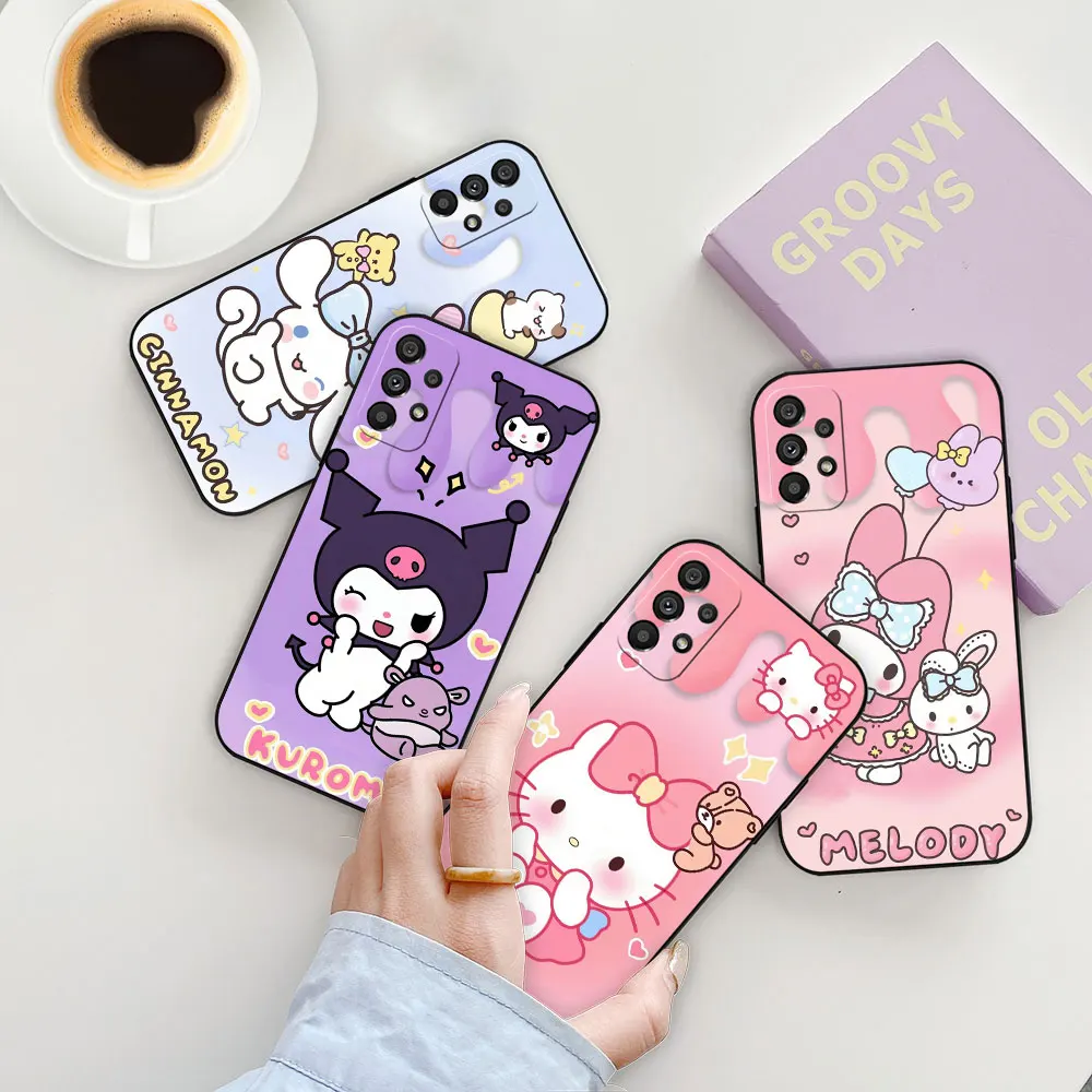 

Anime Hello Kitty Kuromi My Melody Case For Samsung A90 A80 A73 A72 A71 A70 A55 A54 A53 A52 S A51 A42 A35 A34 A33 A32 A31 Cover