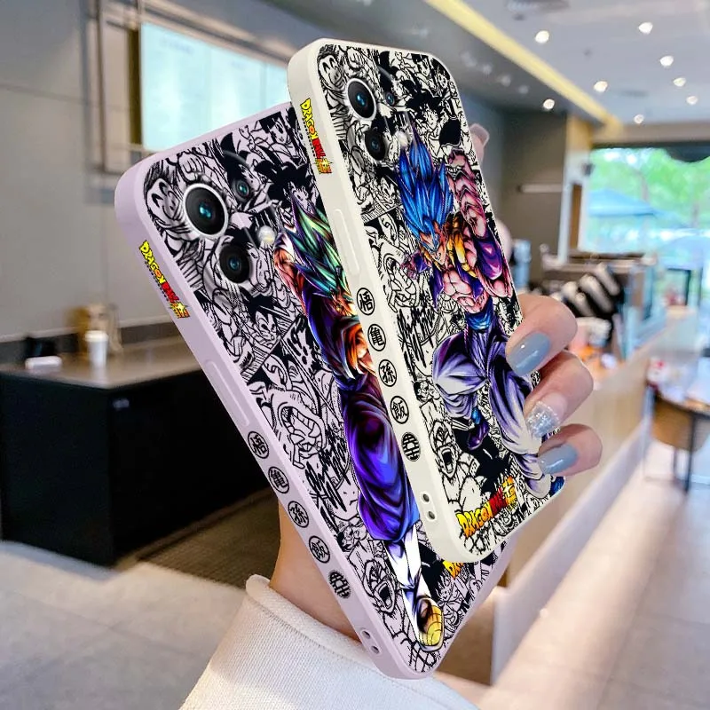 D-Dragon Ball Son Goku Cool For Xiaomi Mi 17 15 14 13 12 11 9 13T 12T Lite Pro Max 5G Liquid Left Rope Phone case Cover
