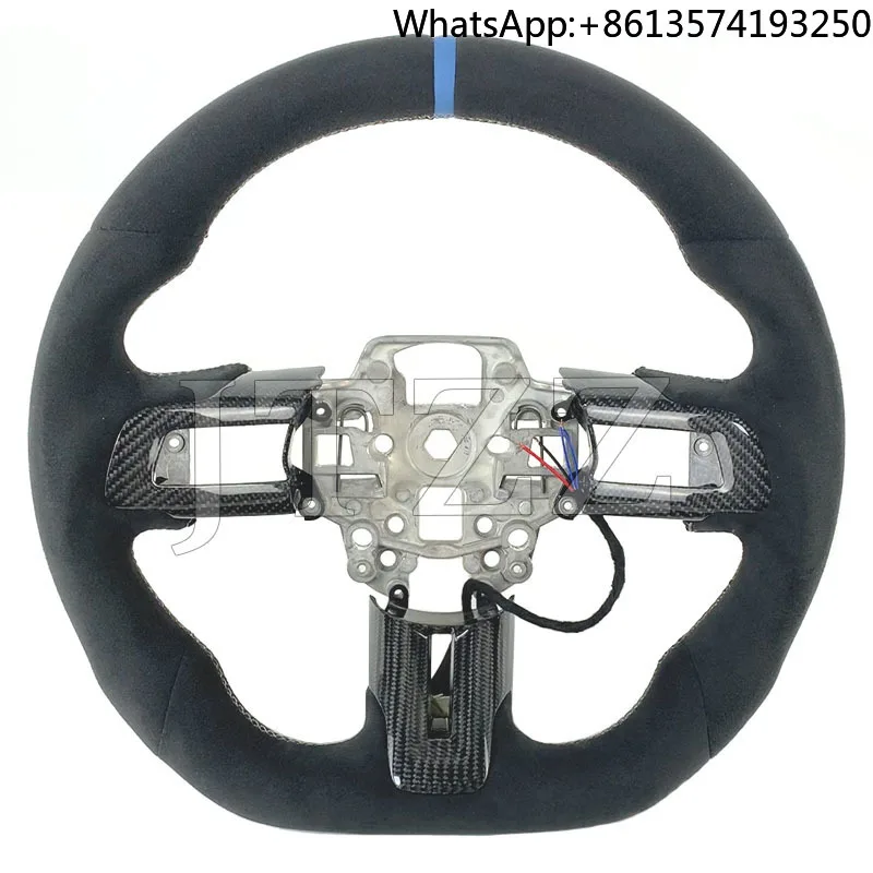 

For Ford Mustang ST RS GT 500 350 2017 2018 2019 2021 2022 2023 Automotive Parts Upgrade Leather Carbon Fiber Steering Wheel