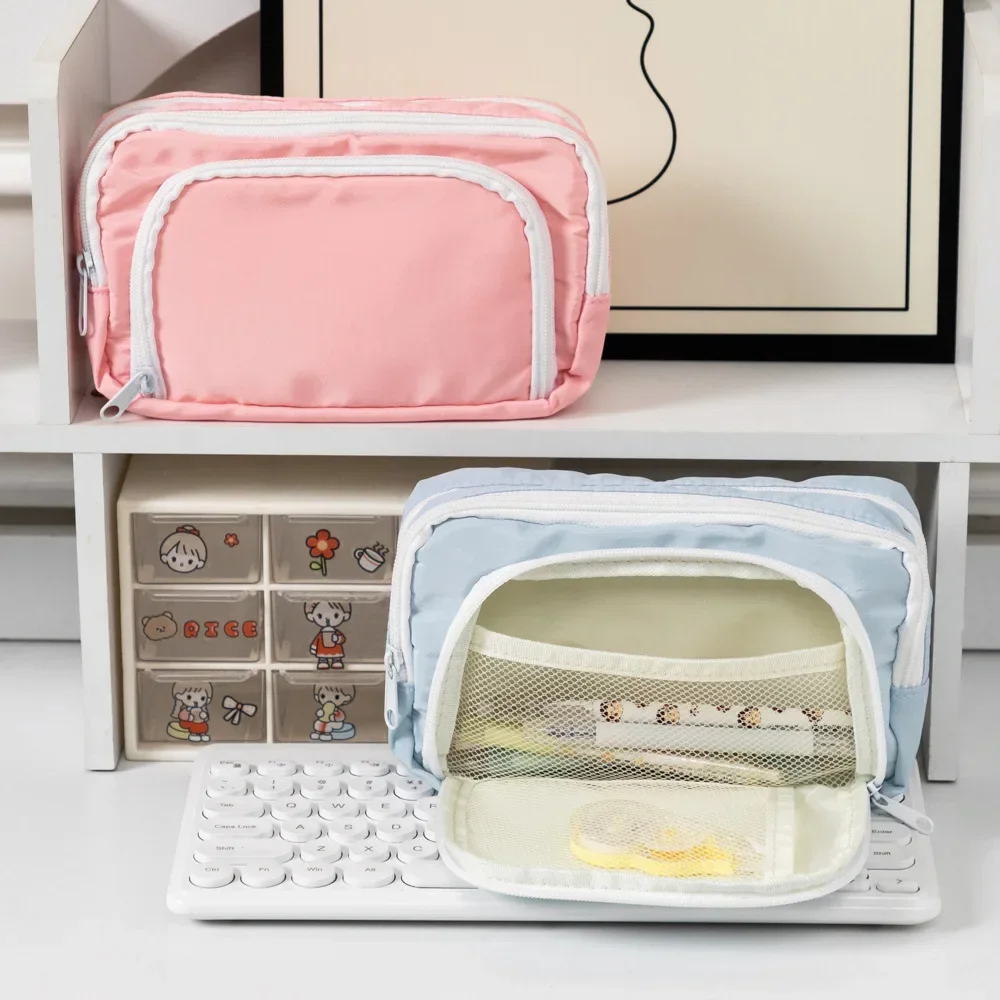 2024 A Large-capacity Multi-layer Pencil Case, A Simple Multi-purpose Student Stationery Box And Makeup Storage Bag