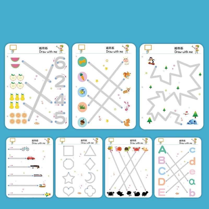 Practice Copybook Control Training Book Magical Tracing Workbook Reusable Magic Children Montessori Drawing Education Stationery
